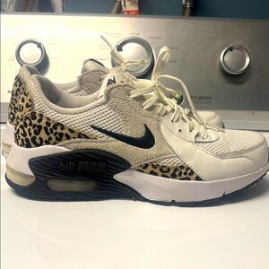 Nike Women's Air Max White and Leopard Sneakers
